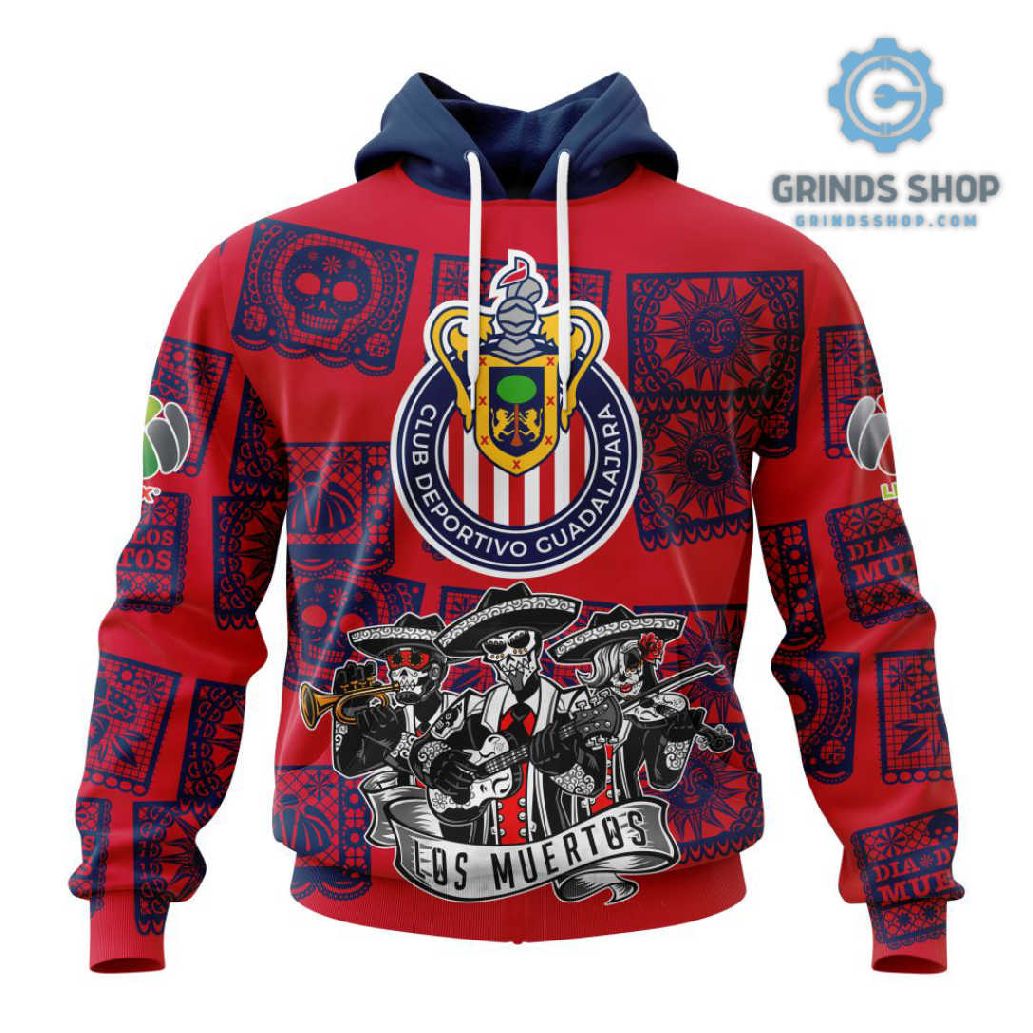 Liga Mx Chivas Guadalajara Special Dia De Muertos Design Personalized Hoodie 1695740118354 Bmqjg - Grinds Shop