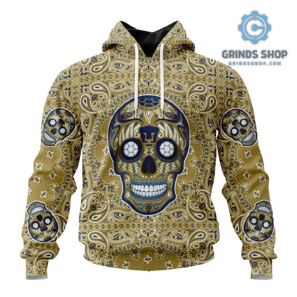 Liga Mx Pumas Unam Special Sugar Skull Kits For Dia De Muertos Personalized Hoodie 1695740944328 Wqp5m - Grinds Shop