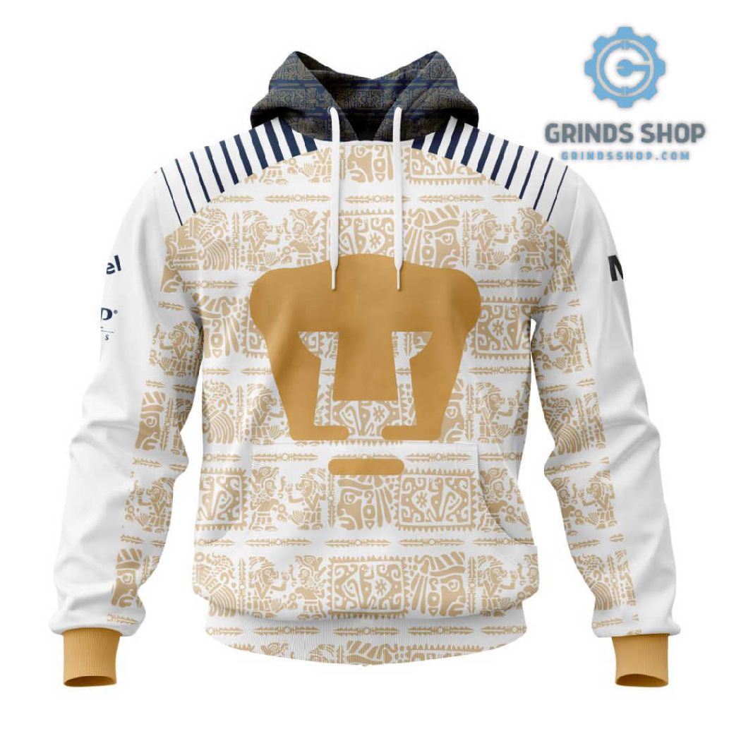 Liga Mx Pumas Unam White Team Jersey With Aztec Design Personalized Hoodie 1695741289933 5wmt9 - Grinds Shop