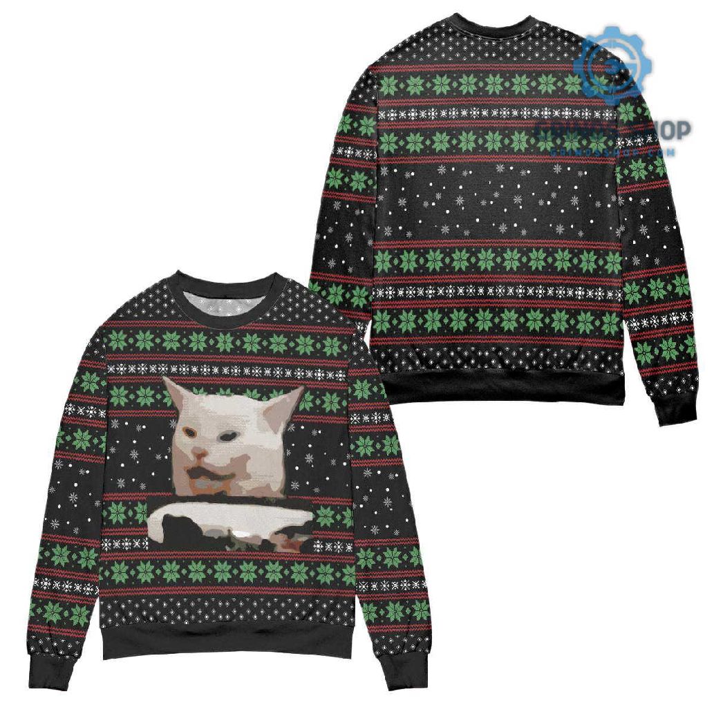 Smudge The Cat Ugly Christmas Sweater 1695139403226 Hnvyj - Grinds Shop