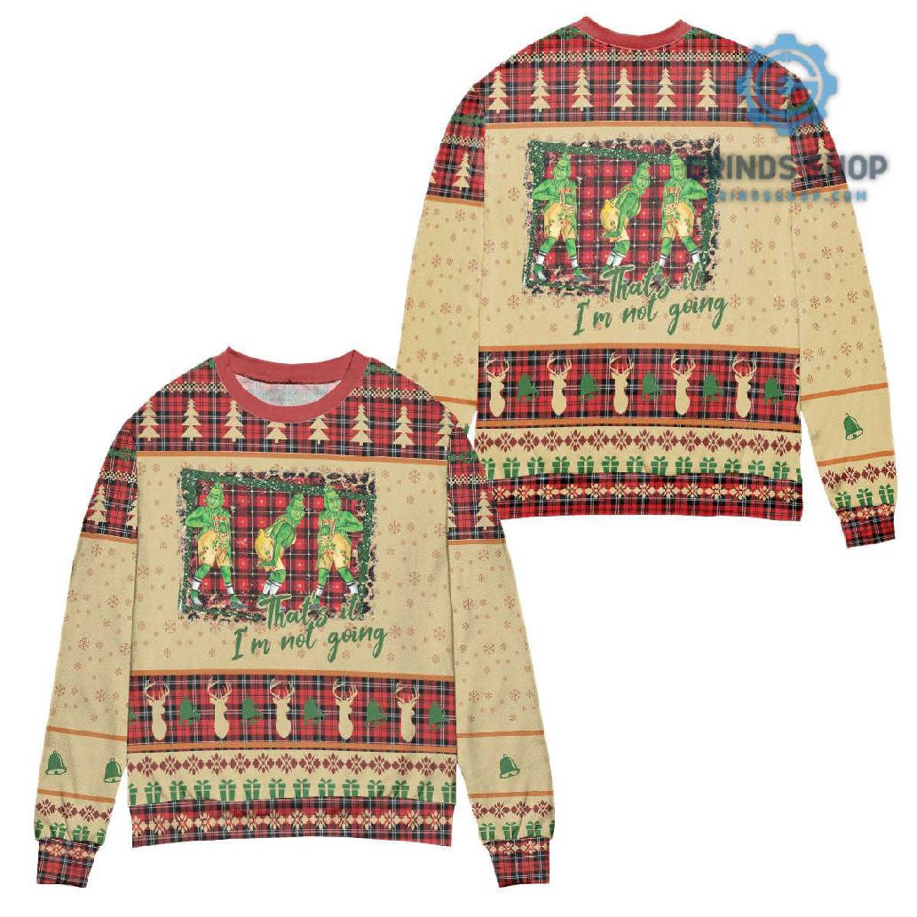 Thatc3a2c280c299s It Ic3a2c280c299m Not Going Grinch Disney Plaid Pattern Ugly Christmas Sweater 1695139606512 Mkmbd - Grinds Shop