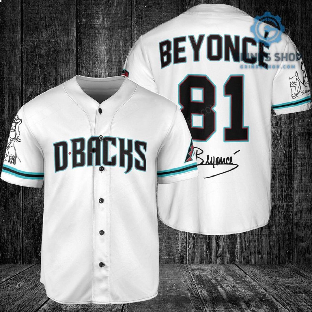 Arizona Diamondbacks Beyonce Baseball Jersey White 1 W48ol - Grinds Shop