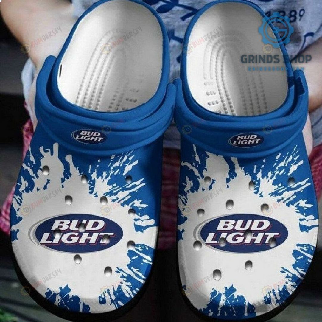 Drink Bud Light Crocs Crocband Clog Comfortable Water Shoes In Navy White 1 Uuivn - Grinds Shop