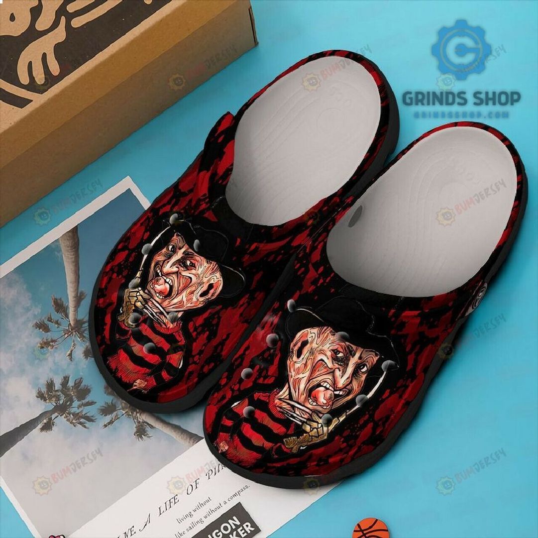 Freddy Krueger Black Red Crocs Crocband Clog Comfortable Water Shoes 1 Lnjbz - Grinds Shop