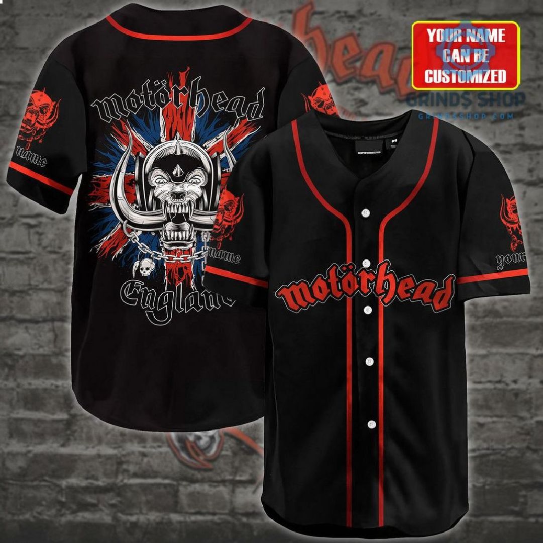 Motorhead England Personalized Baseball Jersey Shirt 1 Vlyzl - Grinds Shop