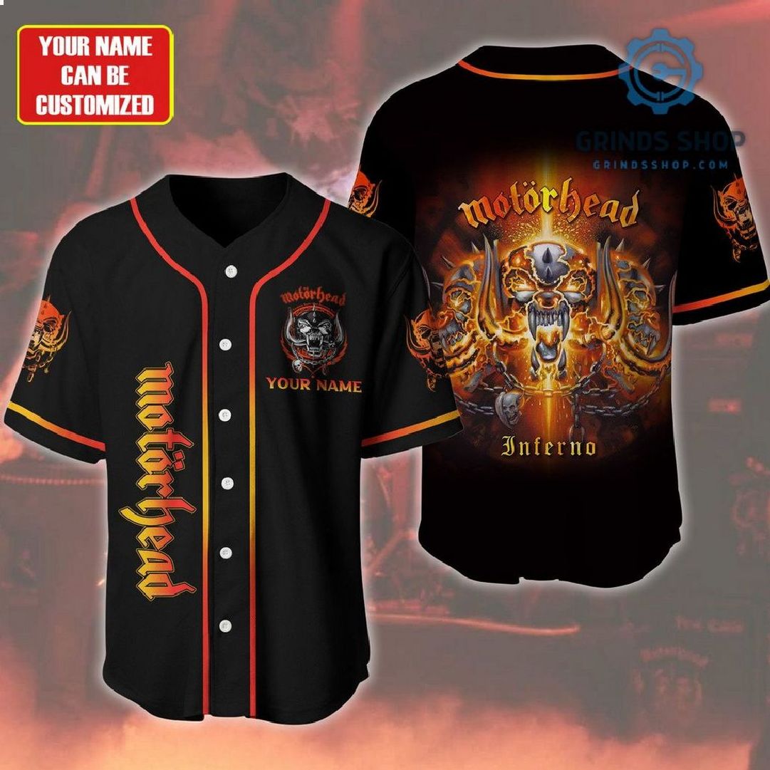 Motorhead Inferno Personalized Baseball Jersey Shirt 1 3n1ks - Grinds Shop