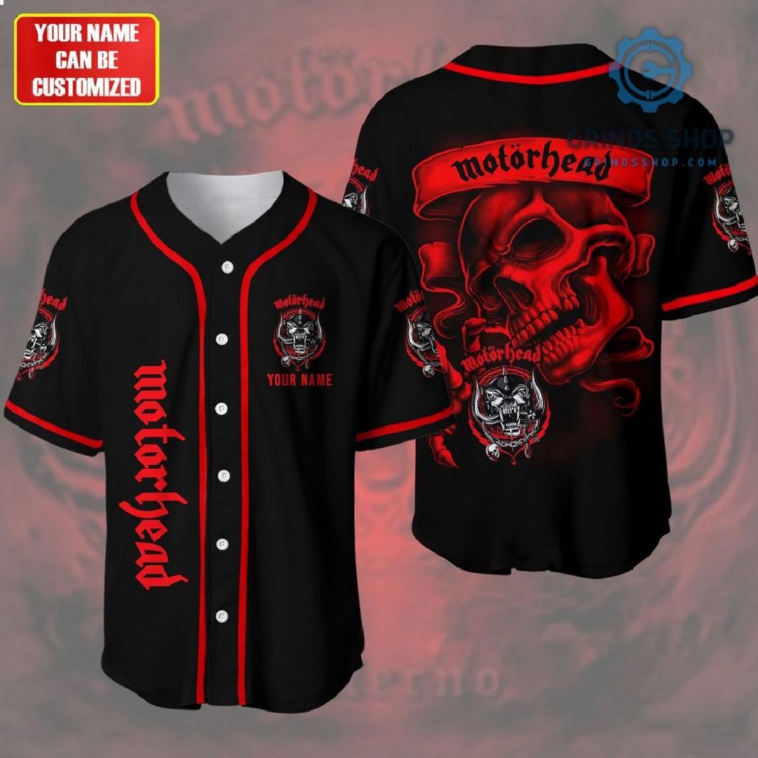 Motorhead Skull Personalized Baseball Jersey Shirt 1 Xijlb - Grinds Shop