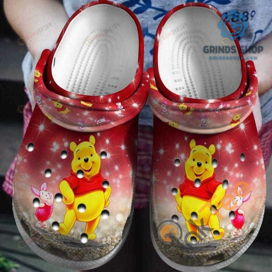 Red Winnie The Pooh Cartoon Movie Crocs Crocband Clog Comfortable Water Shoes 1 K98k3 - Grinds Shop