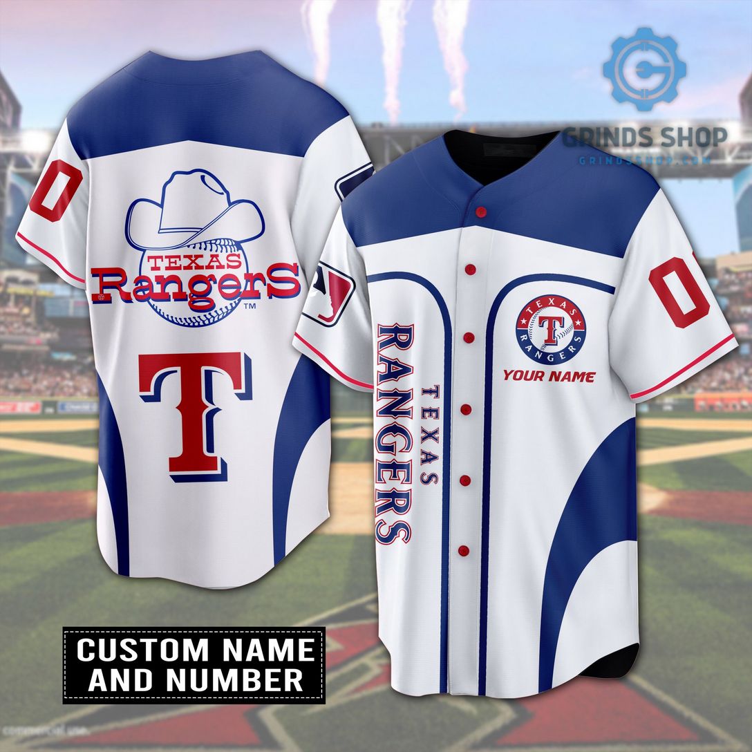 Texas Rangers Baseball Cowboys Print Baseball Jersey 3 - Grinds Shop