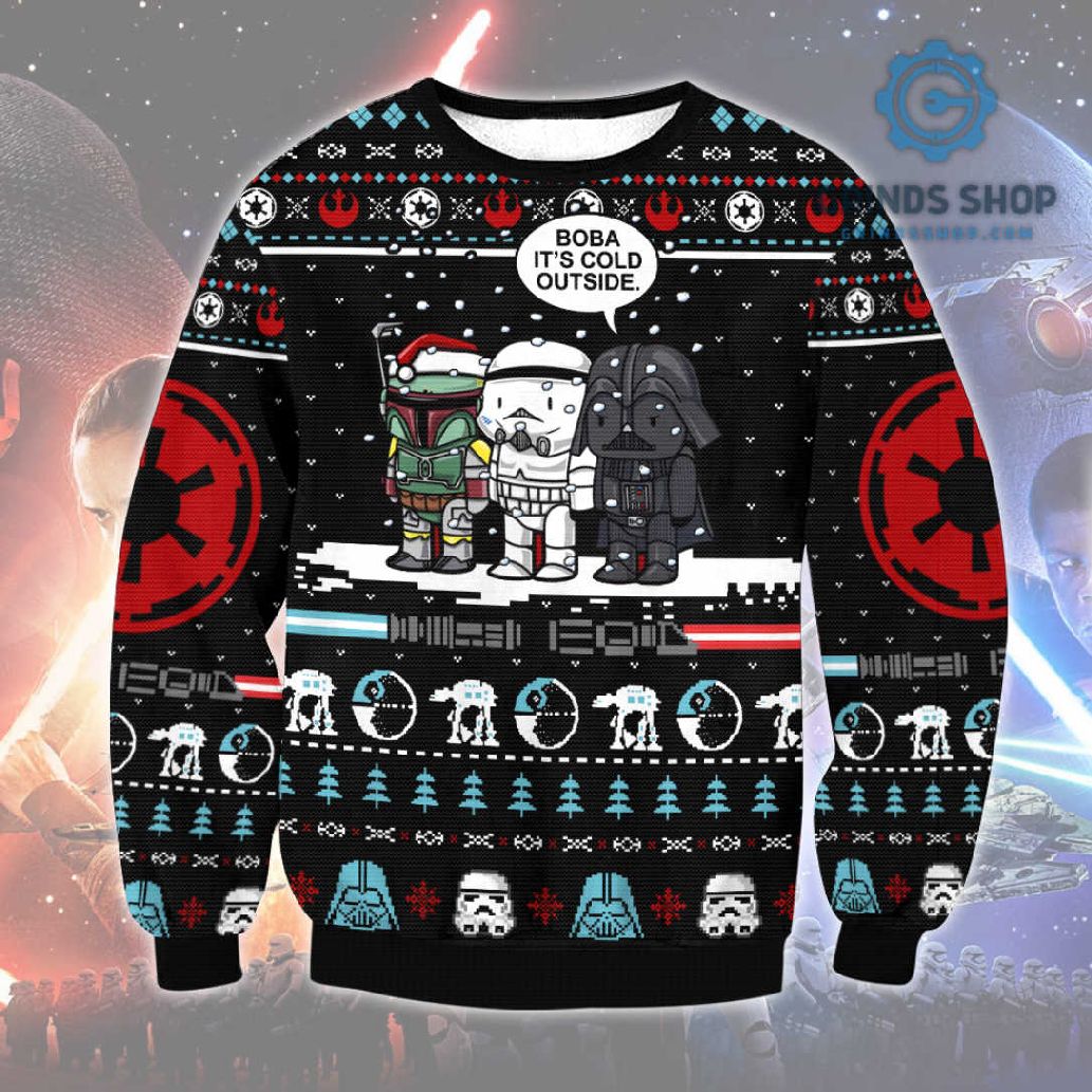 5qqe3vss Star Wars Its Cold Outside Ugly Christmas Sweater 1696266314020 Qxkp5 - Grinds Shop