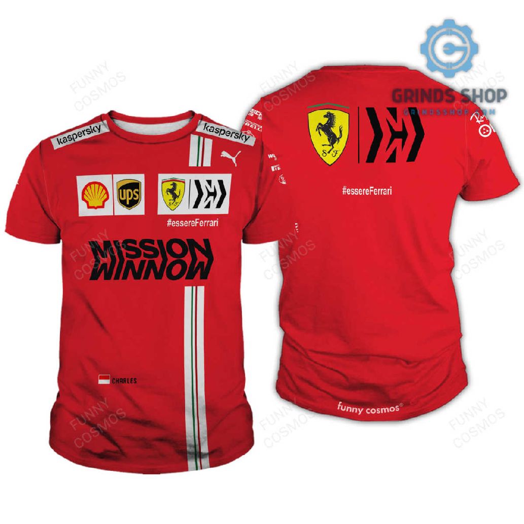 Charles Leclerc Formula 1 2023 Racing T Shirt 3d 1696342659610 Fuheo - Grinds Shop