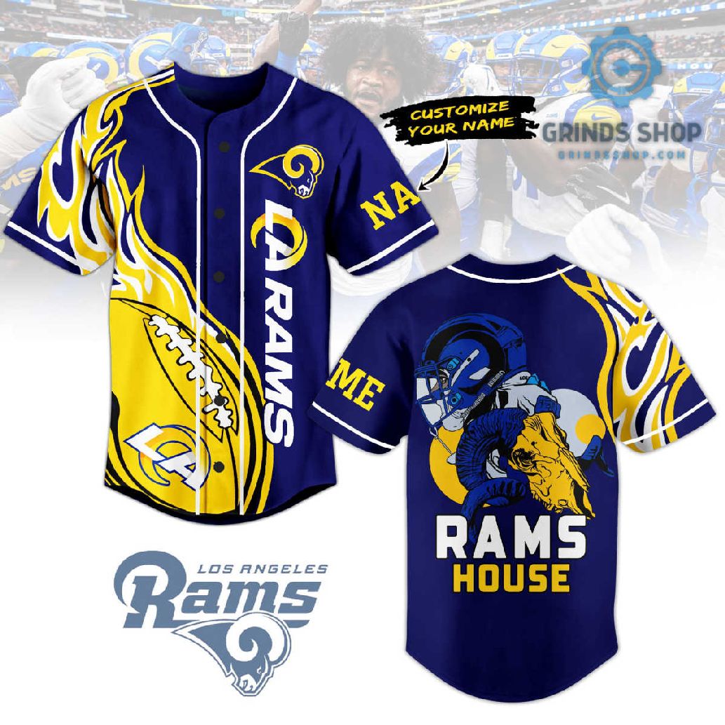 Los Angeles Rams House Personalized Baseball Jersey 1696342891531 Yx3cv - Grinds Shop