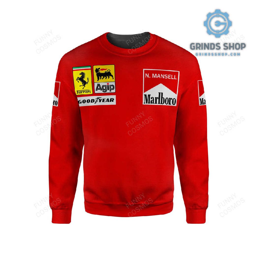 Nigel Mansell Formula One Grand Prix 1990 Apparel Sweater 1696342990193 Dvdkn - Grinds Shop