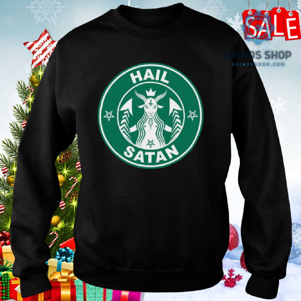Starbucks Holiday Coffee Hail Satan Shirt