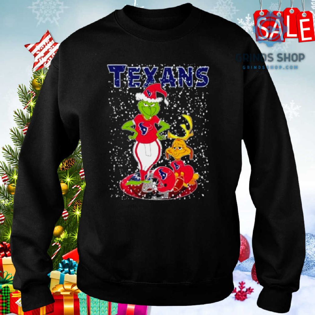 The Grinch Grinchxmas Christmas Houston Texans T-Shirt