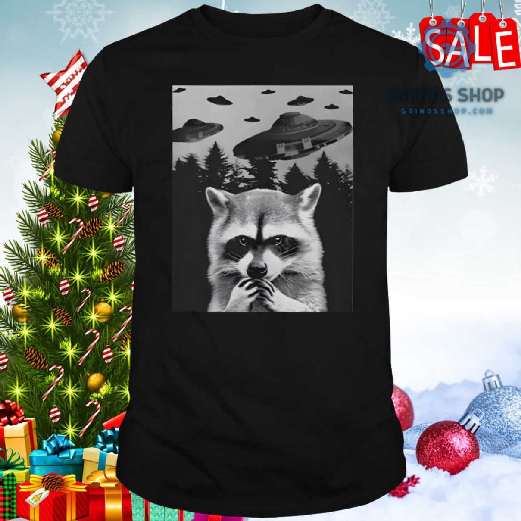 Ufo Raccoon Selfie Shirt