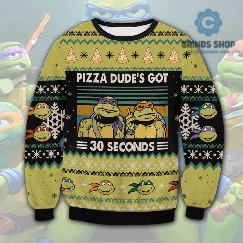 Gixfg3mb Tmnt Pizza Dudes Got 30 Seconds Ugly Christmas Sweater 1696266339770 Qqzrv - Grinds Shop