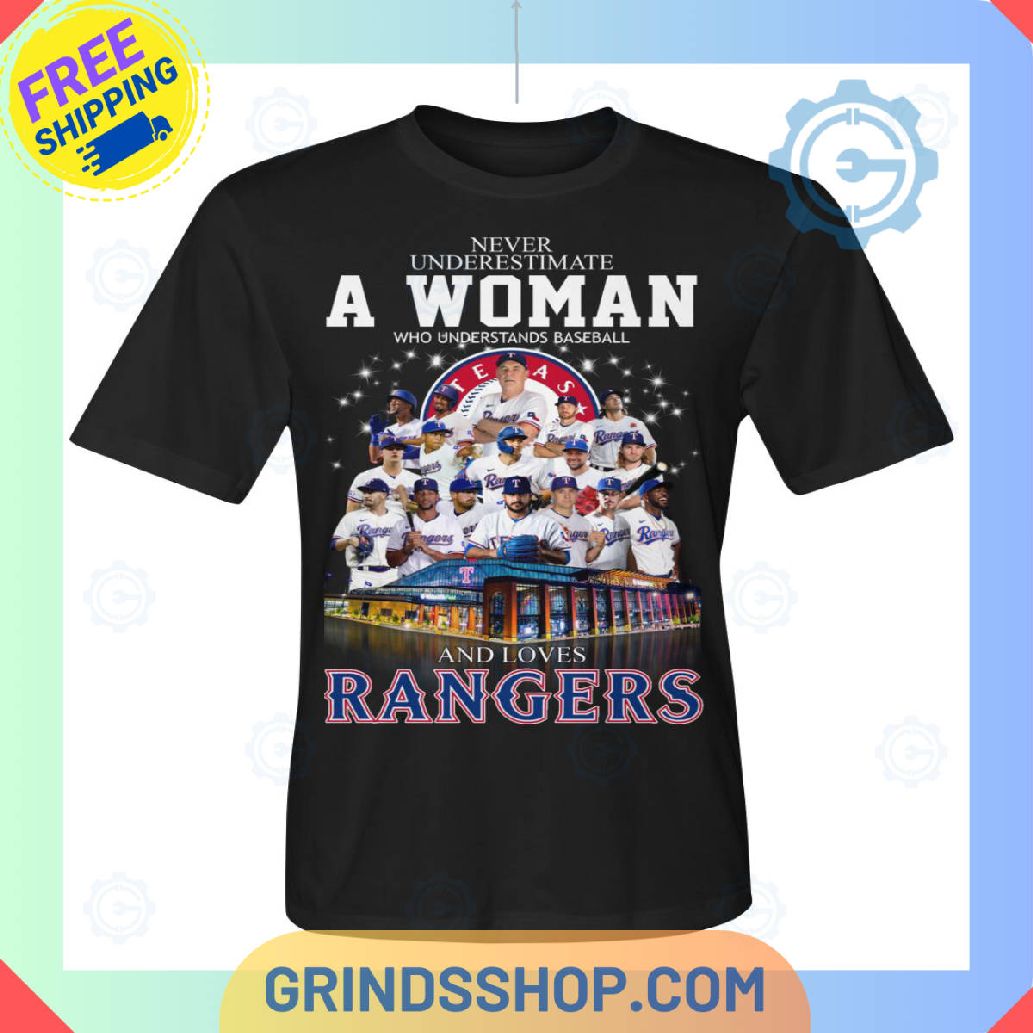 A Woman Loves Texas Rangers T-Shirt