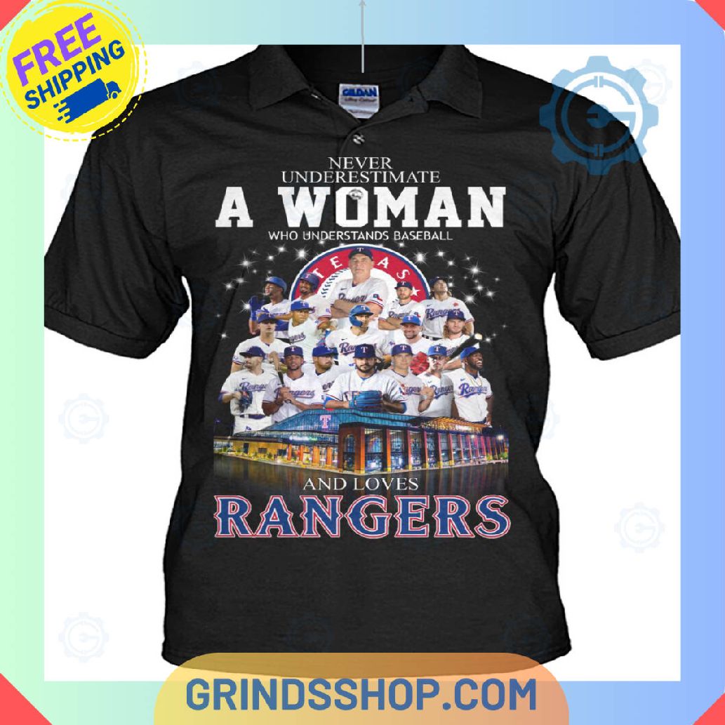 A Woman Loves Texas Rangers T-Shirt