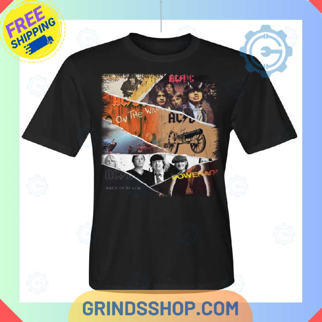 AC DC Rock Band Albums T-Shirt