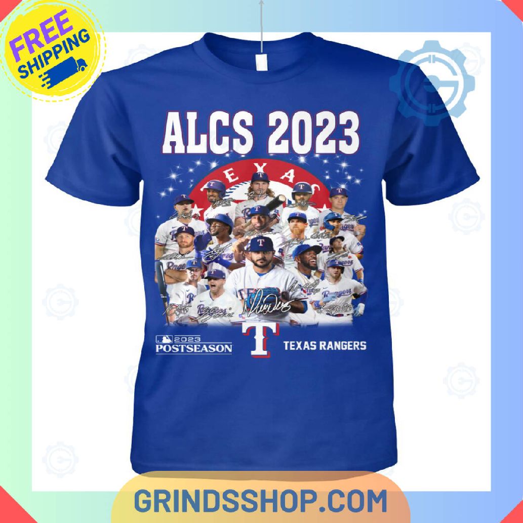 Alcs 2023 Texas Rangers Champions T Shirt 1 I6j25 - Grinds Shop