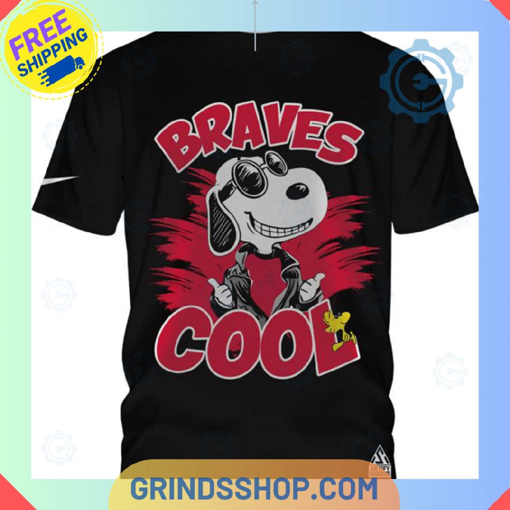 Atlanta Braves Black T Shirt 1 Vfjl8 - Grinds Shop