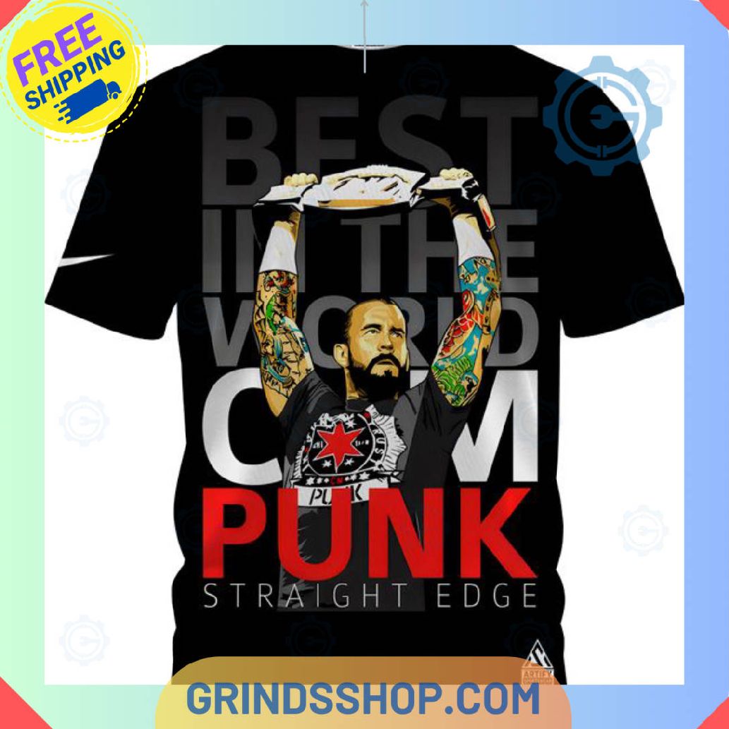 Cm Punk Black T Shirt 1 Xxdq3 - Grinds Shop