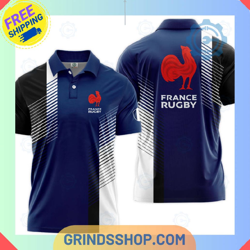 Coupe Du Monde De Rugby 2023 France National Rugby Union Polo Shirts 1 Mwgzw - Grinds Shop