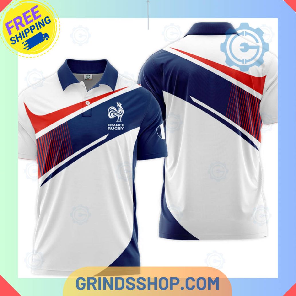 Coupe Du Monde De Rugby 2023 France Polo Shirts 1 R7g3c - Grinds Shop