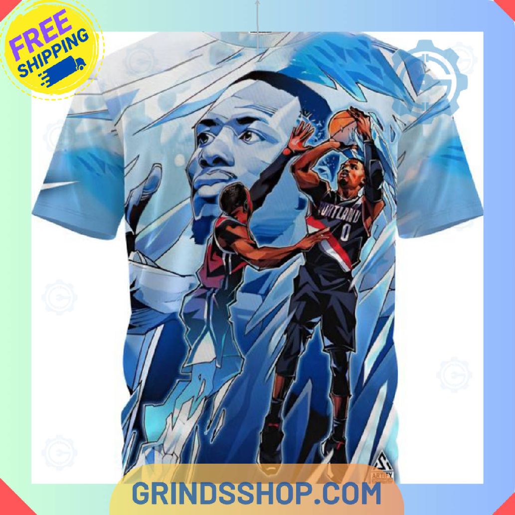 Damian Lillard Full Printed T Shirt 1 Oadim - Grinds Shop
