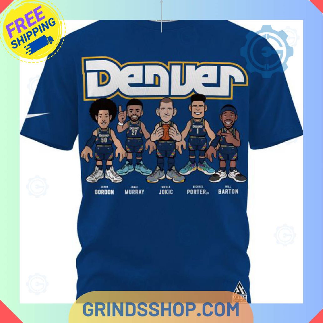 Denver Nuggets Blue T Shirt 1 Xpf3q - Grinds Shop