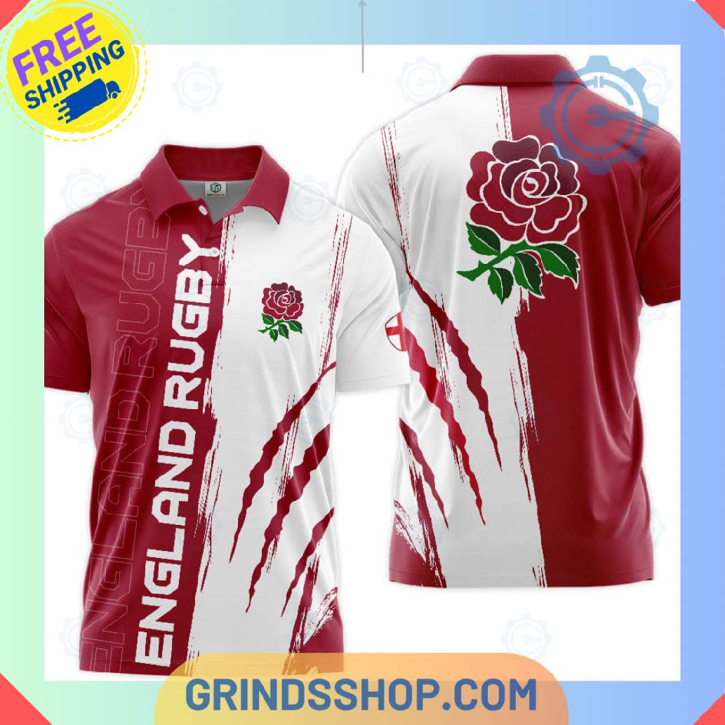 England National Rugby Rose Polo Shirts 1 3ab96 - Grinds Shop