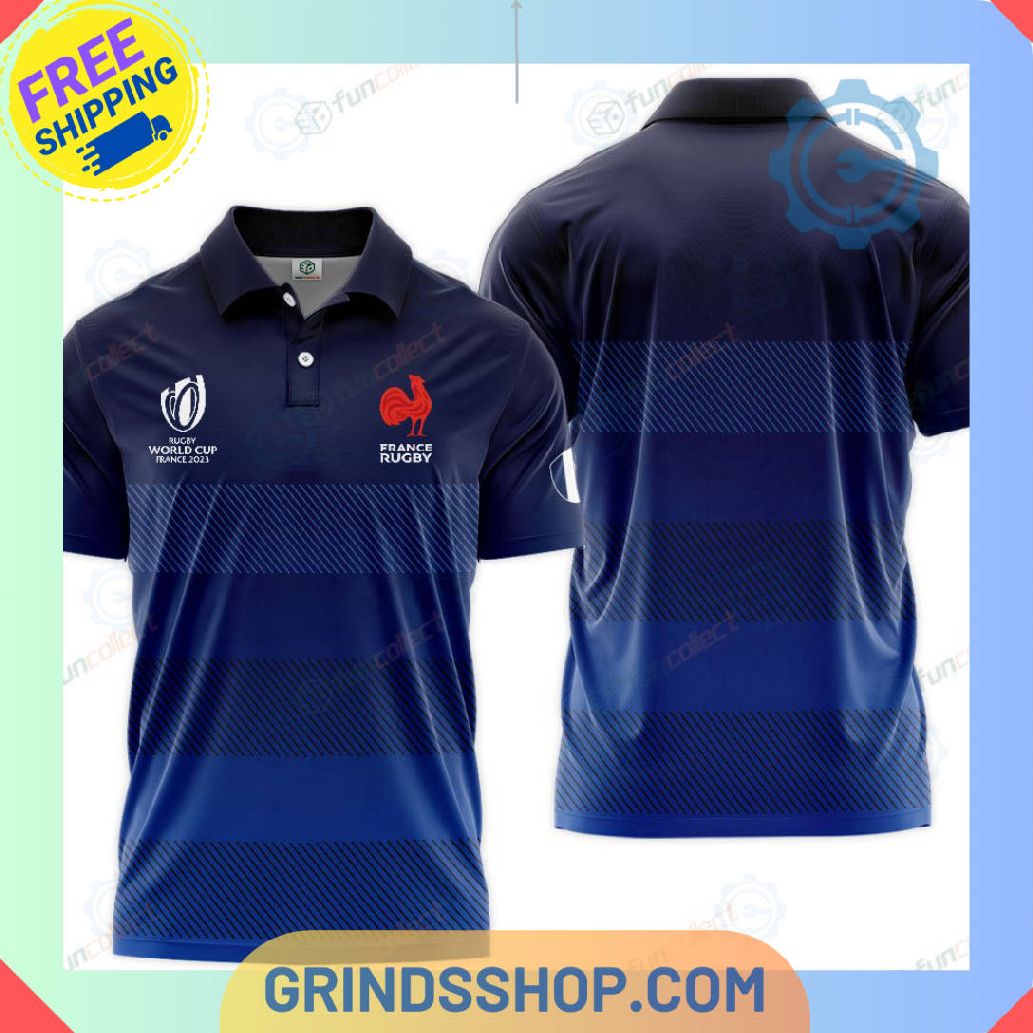 France 2023 National Rugby Union Team Polo Shirts 1 Hmrf3 - Grinds Shop