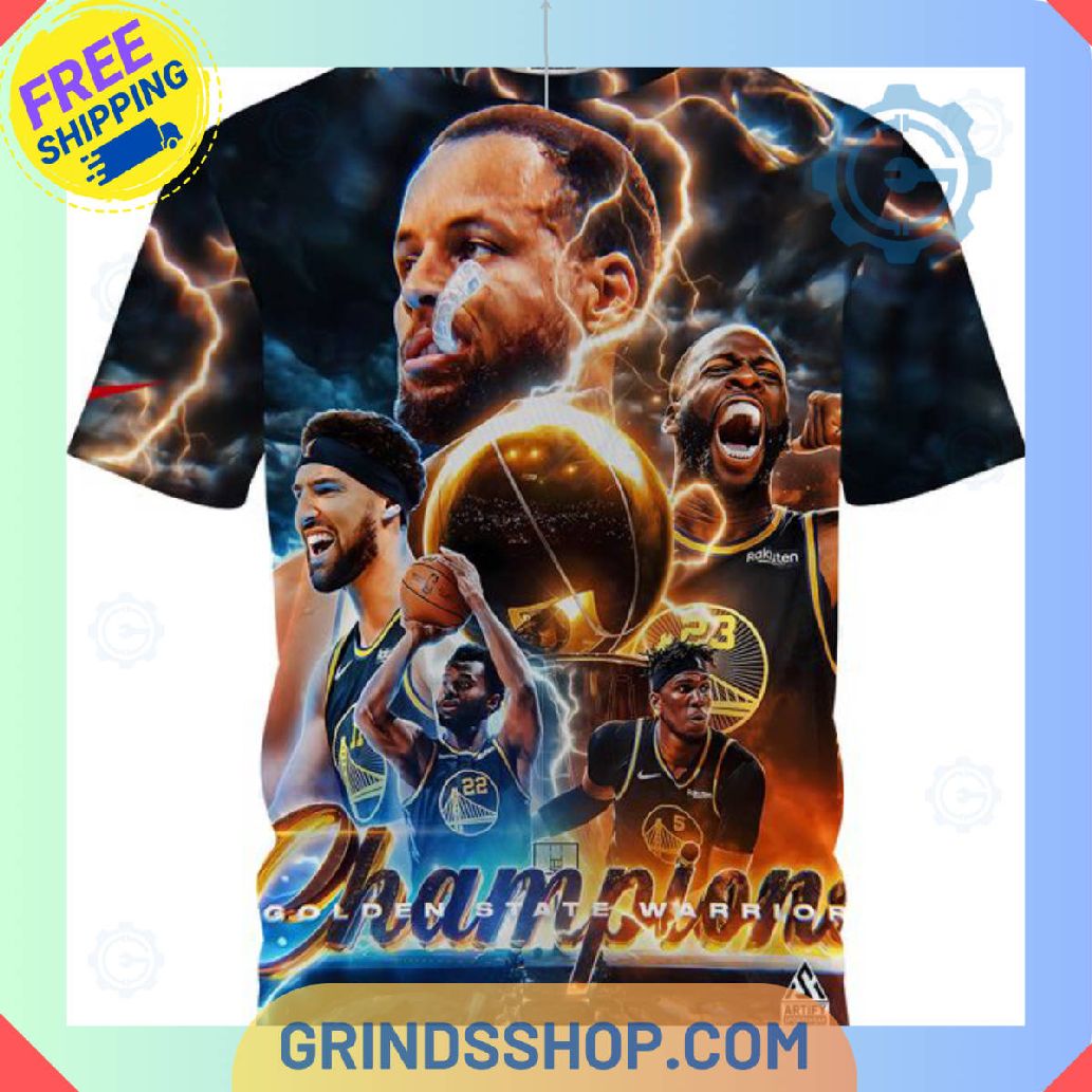 Golden State Warriors Full Printed T Shirt 1 3pjvj - Grinds Shop