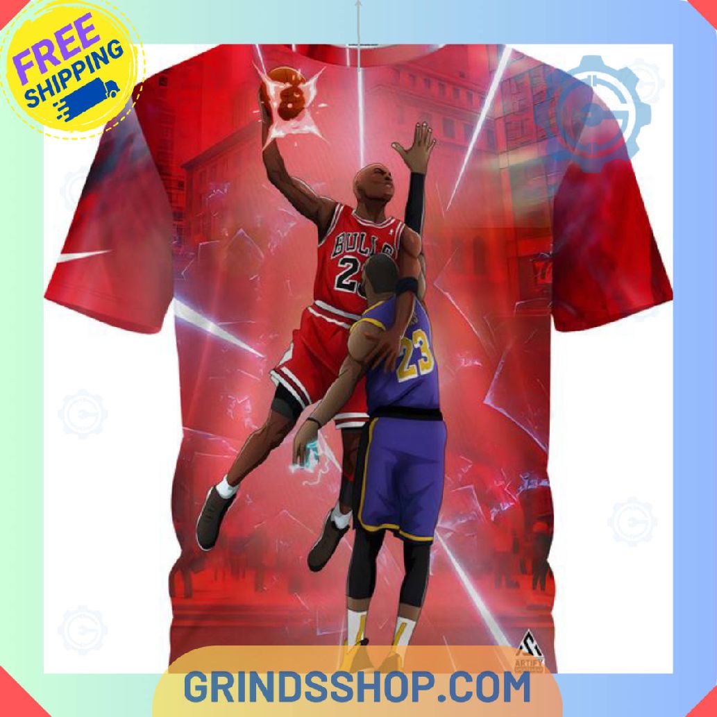 Jordan Vs Lebron Full Printed T Shirt 1 Ccetg - Grinds Shop