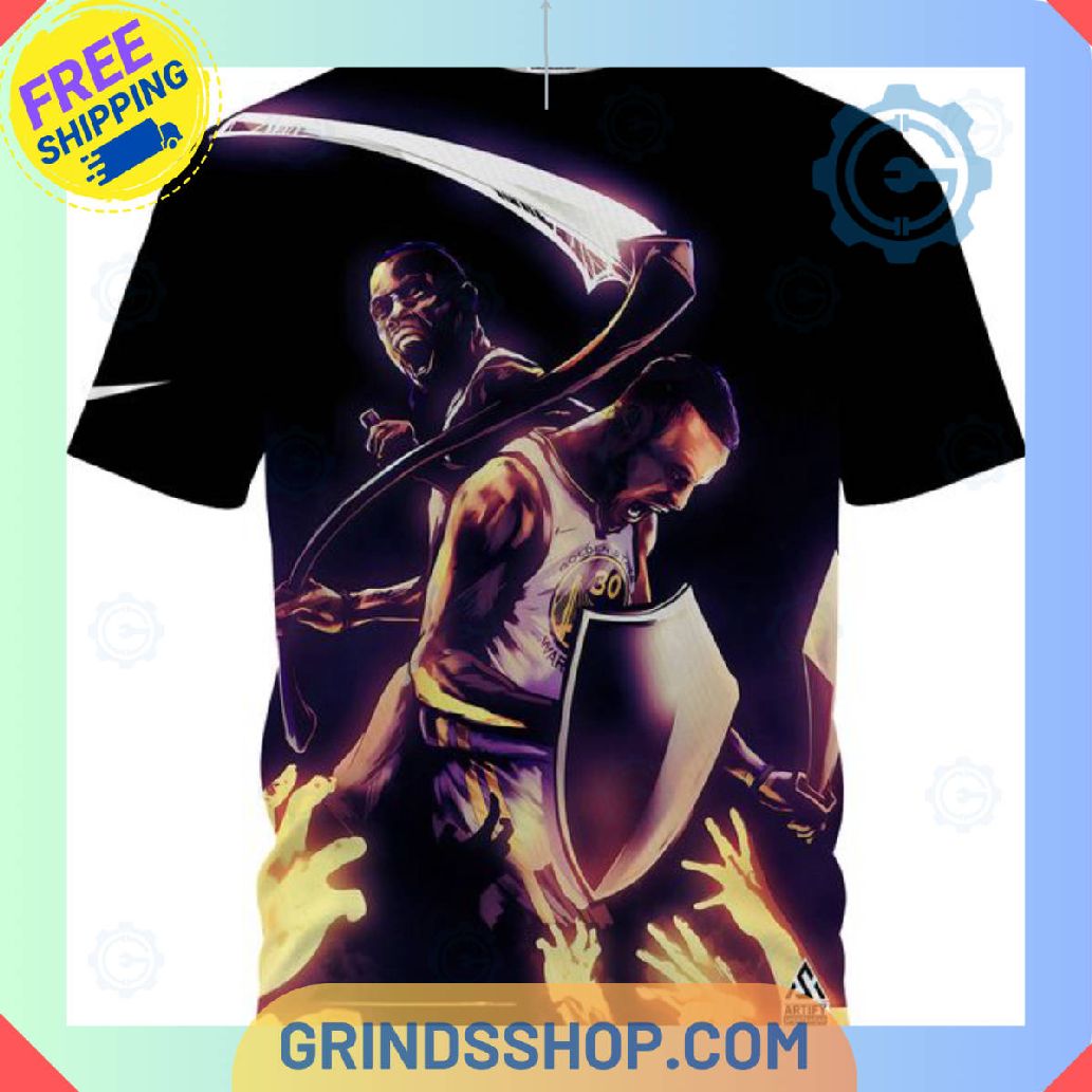 Kevin Durant 26 Stephen Curry Full Printed T Shirt 1 Jfeho - Grinds Shop