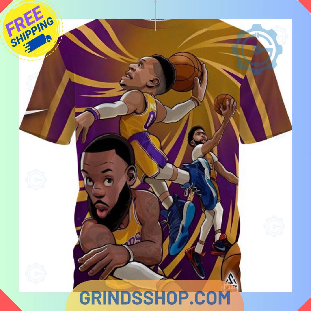 Lebron James X Russell Westbrook X Anthony Davis Full Printed T Shirt 1 Tdt0t - Grinds Shop