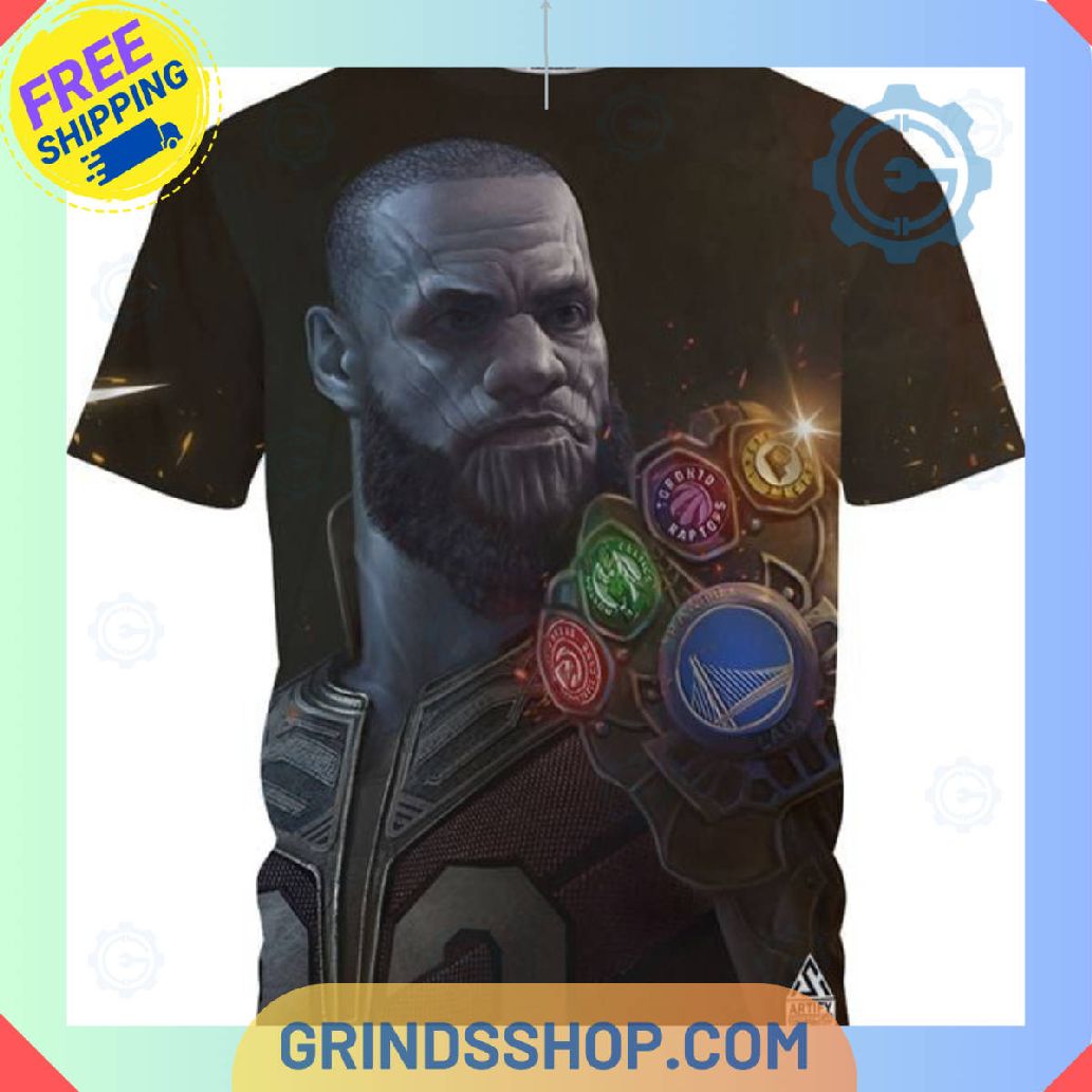 Lebron James X Thanos Full Printed T Shirt 1 Mzim5 - Grinds Shop