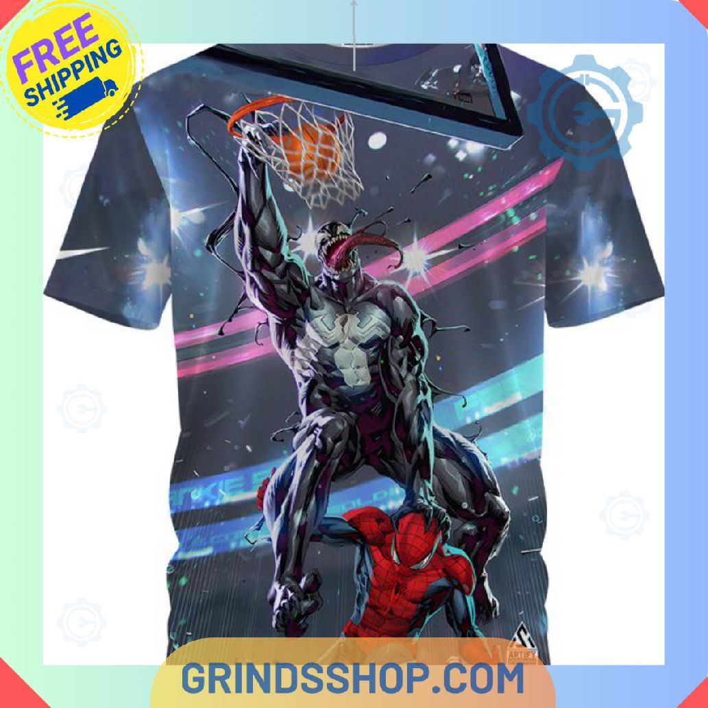 Marvel Basketball Full Printed T Shirt 1 D2j5s - Grinds Shop