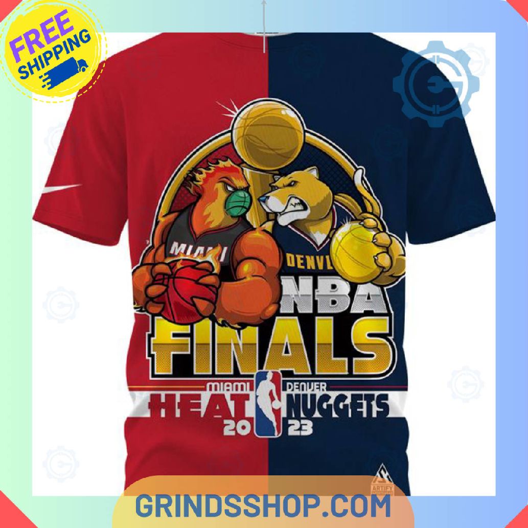 Miami Heat Vs Denver Nuggets Full Printed T Shirt 1 Gty8e - Grinds Shop