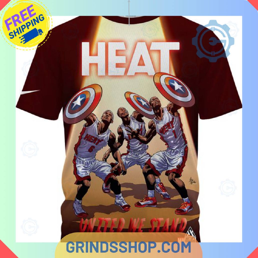 Miami Heat X Marvel Full Printed T Shirt 1 Dp8g6 - Grinds Shop