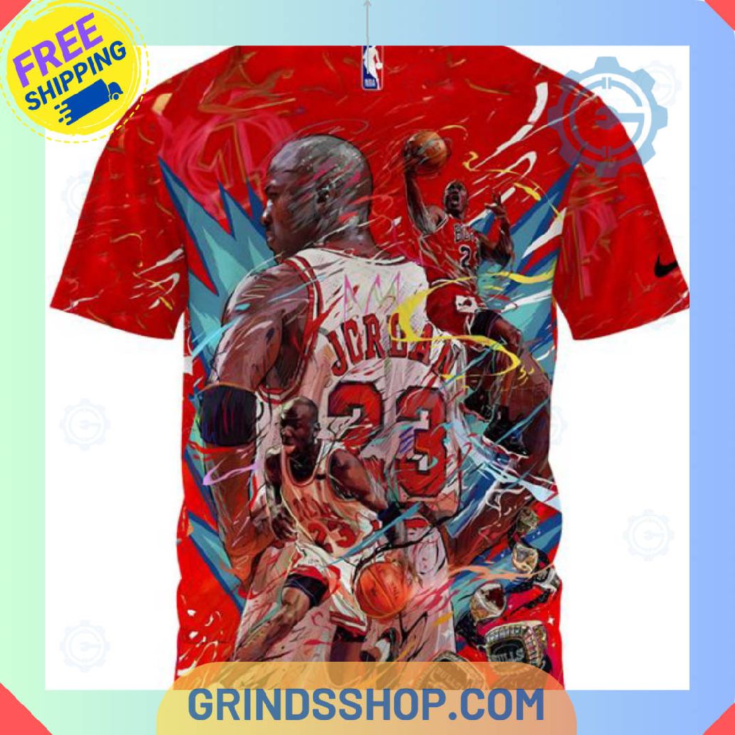 Michael Jordan Full Printed T Shirt 81 Iejym - Grinds Shop