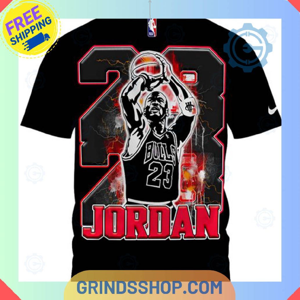 Michael Jordan Black T Shirt 1 Qr2o8 - Grinds Shop