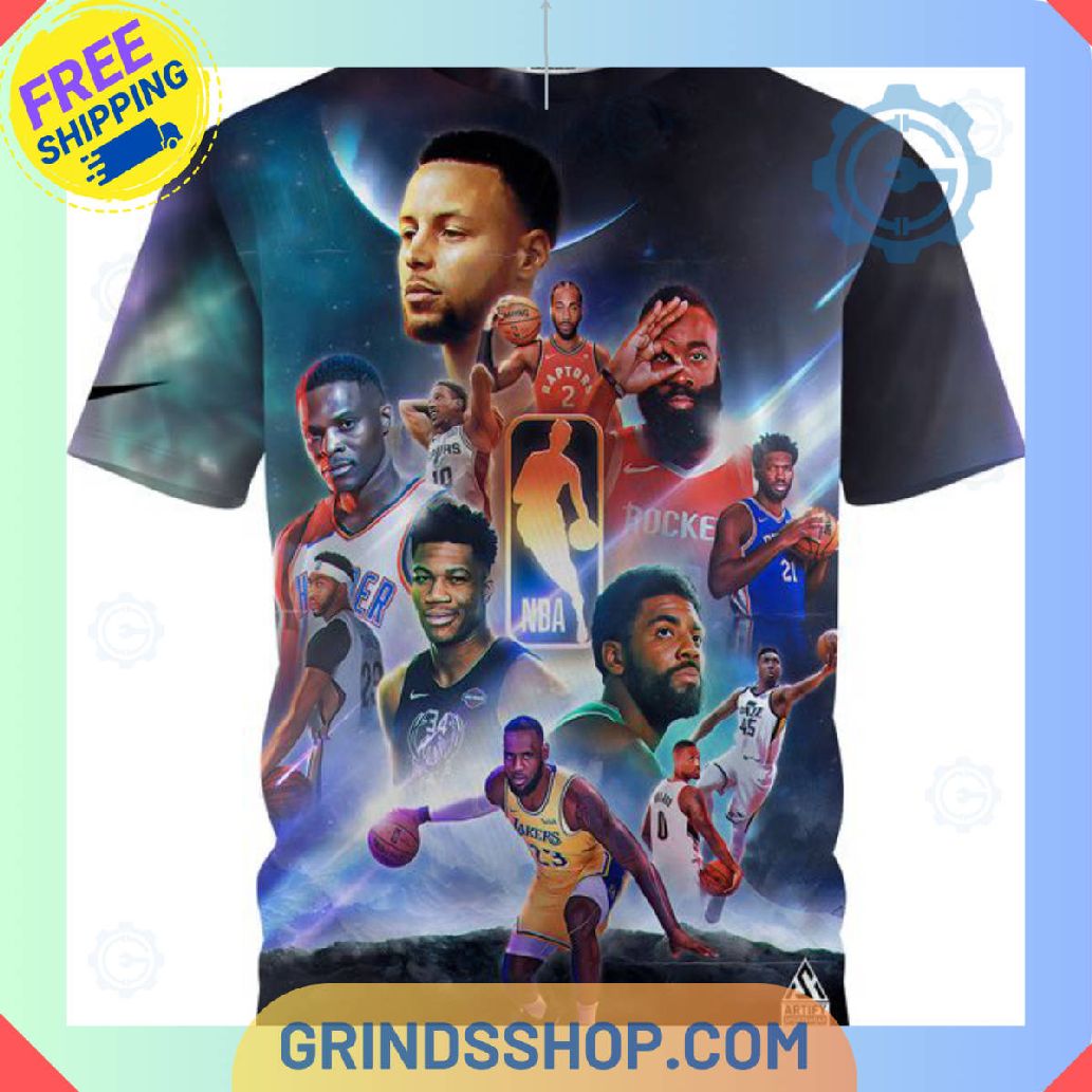 Nba Stars Full Printed T Shirt 1 Ar135 - Grinds Shop