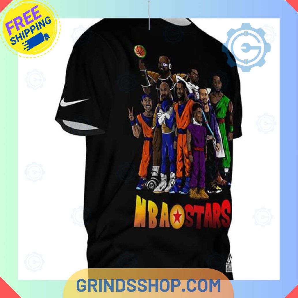 Nba Stars X Dragon Ball Black T Shirt 1 P7cao - Grinds Shop
