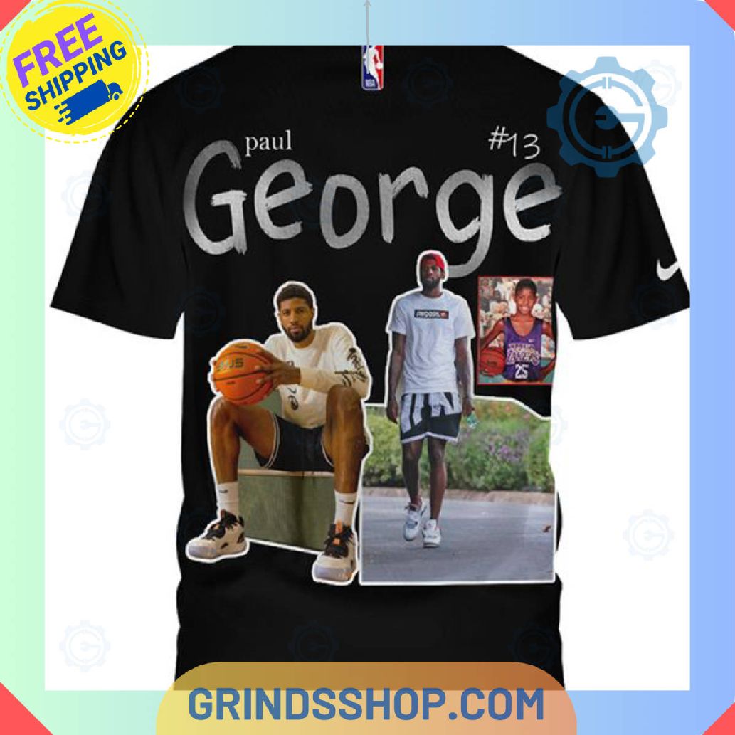 Paul George Black T Shirt 1 Dnfwq - Grinds Shop