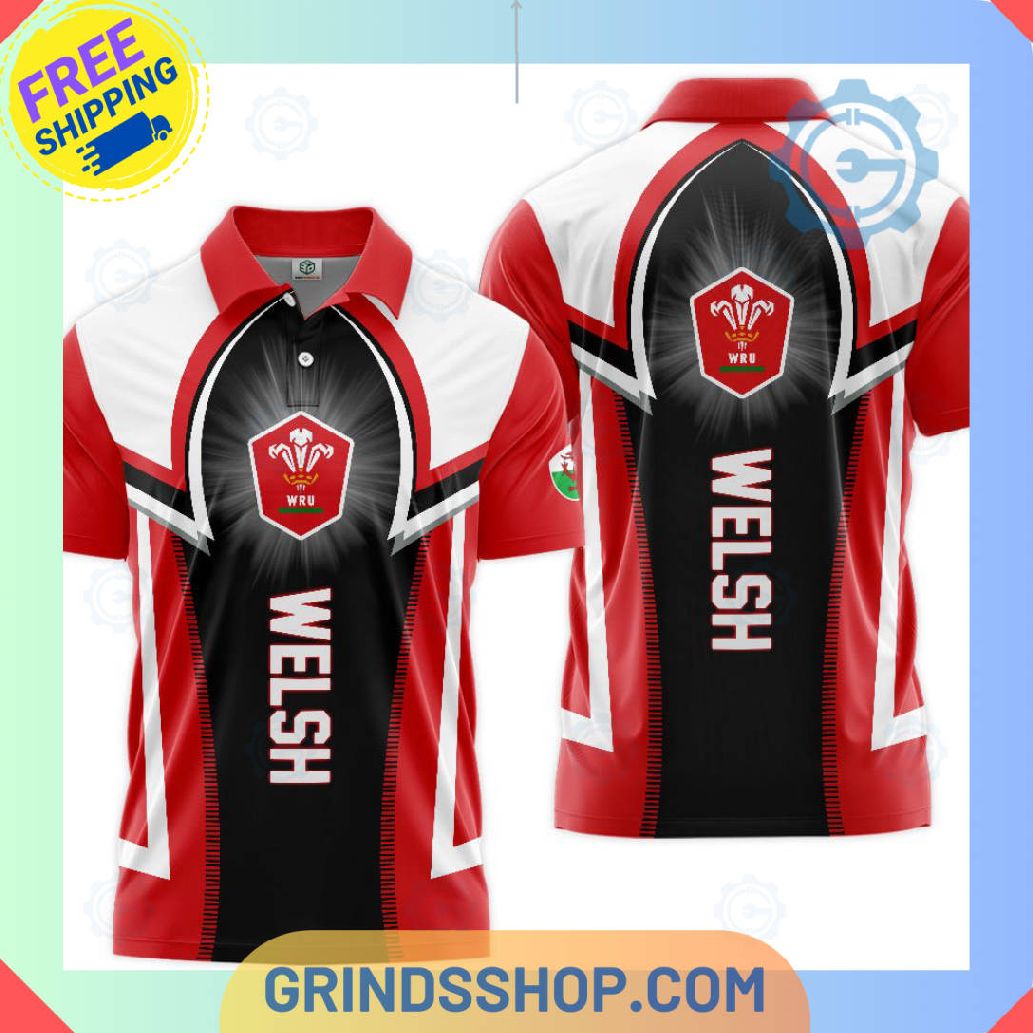 Rugby World Cup 2023 Welsh National Polo Shirts 1 T4d6l - Grinds Shop