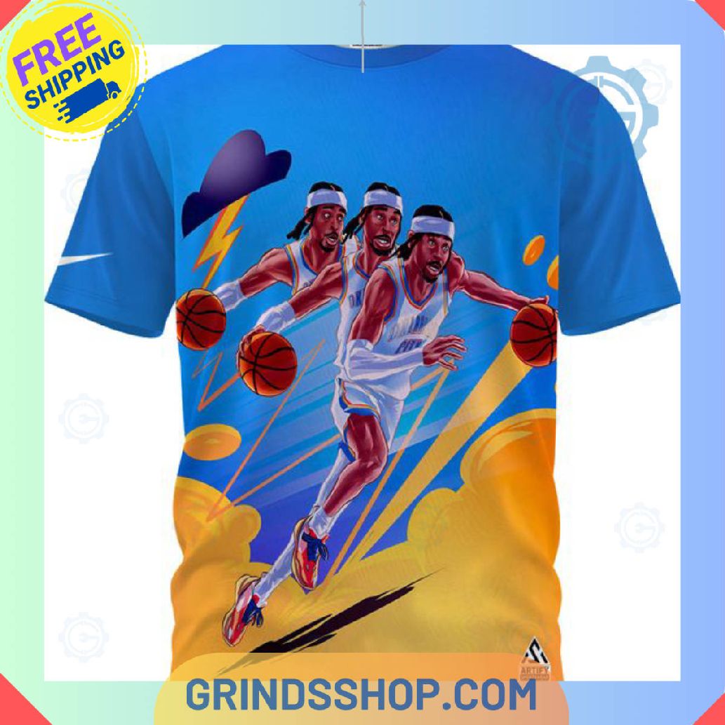 Shai Gilgeous Alexander Full Printed T Shirt 1 Eazyy - Grinds Shop