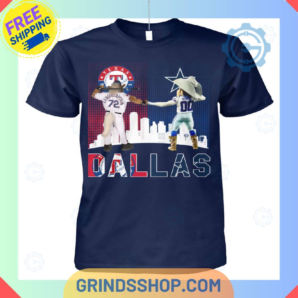 Texas Ranger X Dallas Cowboys T Shirt 1 Bejvl - Grinds Shop