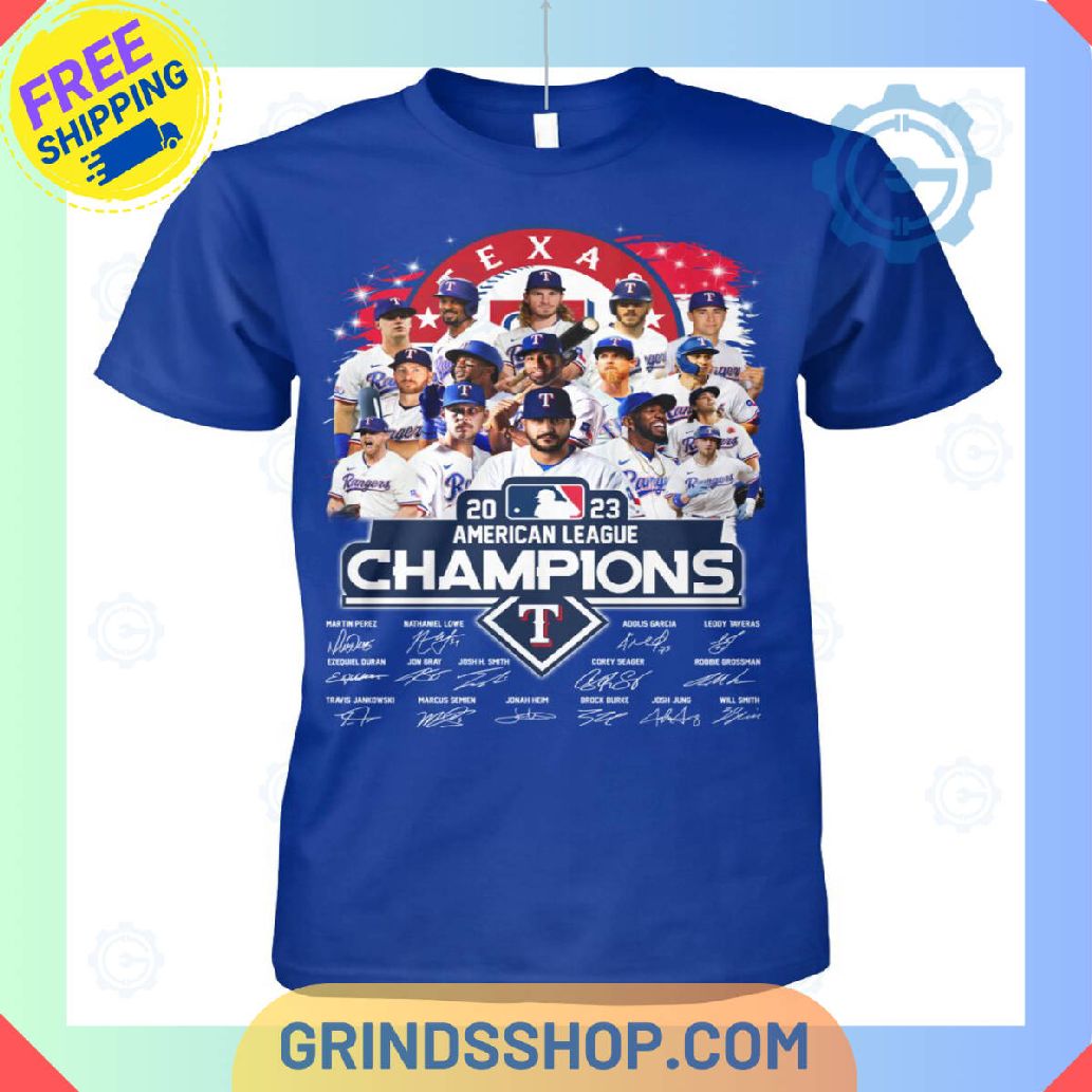 Texas Rangers Champions American League T Shirt 1 Yjwwv - Grinds Shop